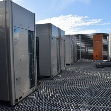 Daikin air conditioning commercial installation roof brisbane