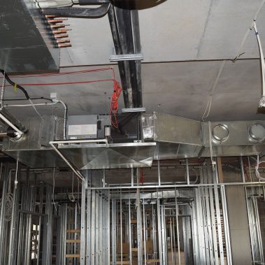 Air conditioning commercial installation indoor