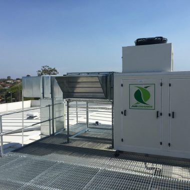 Commercial roof air conditioning project brisbane